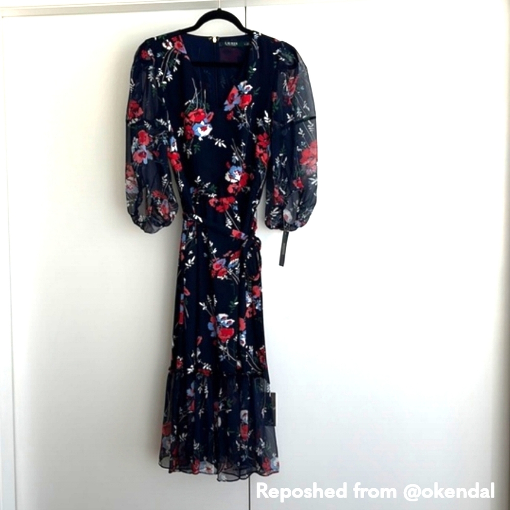 NWT Ralph Lauren Floral Ruffle Dress w/Pockets Size 6
